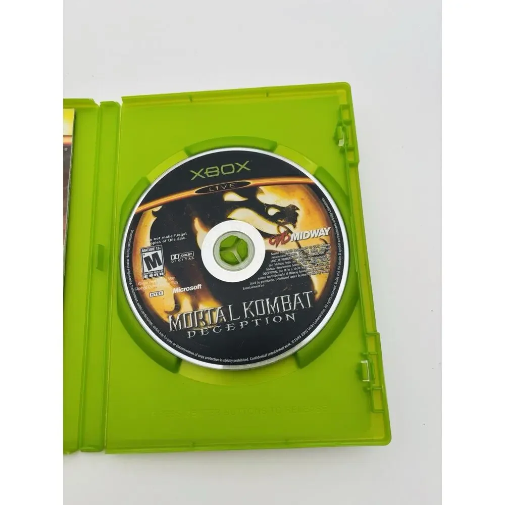 Mortal Kombat Deception (Microsoft Xbox, 2004) Complete CIB w/ Manual Tested